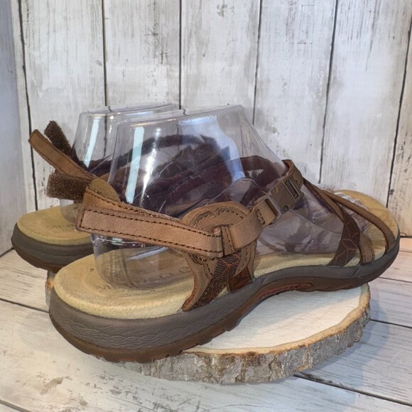 Merrell Q Form Women’s Size 10 Brown Leather Strappy Outdoor Sandals Dark Earth - Picture 5 of 6